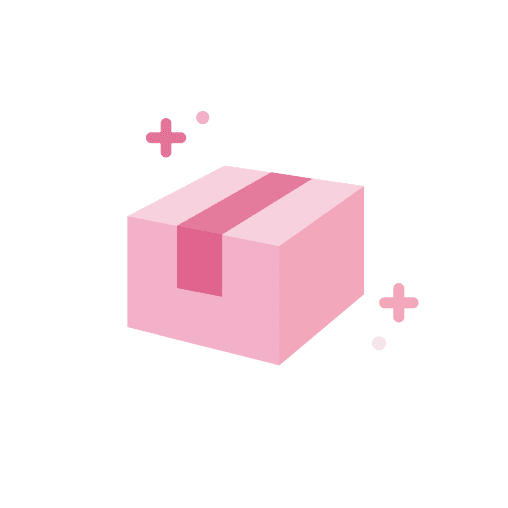 Icon kardus packaging warna pink